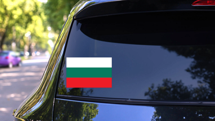 Bulgaria Flag Sticker on a Rear Car Window (New) example