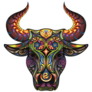Bull Head Tattoo Style Sticker