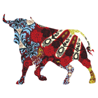 Bull In A Spanish Ornament Sticker