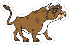 Bull Mascot Sticker