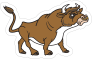Bull Mascot Sticker
