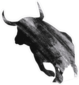 Bull Running Sticker