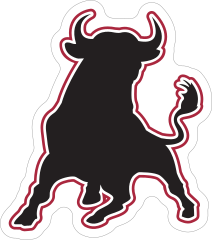 Bull Silhouette Mascot Sticker