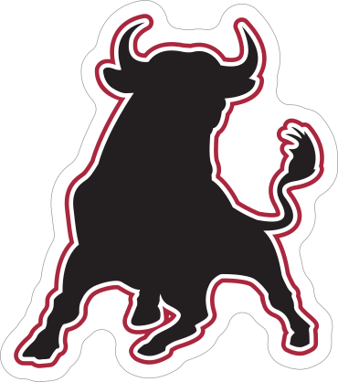 Bull Silhouette Mascot Sticker