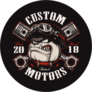 Bulldog Biker With Crossed Pistons Sticker