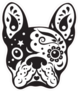Bulldog Sugar Skull Sticker