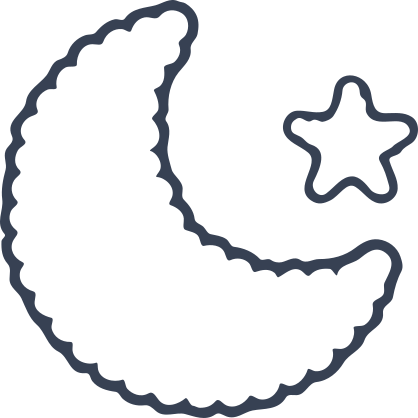 Bumpy Moon With Star Sticker