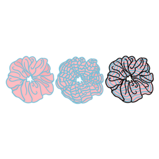 Bundle Of Hair Scrunchies 90s Hair Sticker 