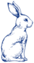 Bunny Cute Rabbit Animal Ink Hand Drawn Sticker