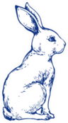 Bunny Cute Rabbit Animal Ink Hand Drawn Sticker