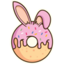 Bunny Donuts Illustration Sticker