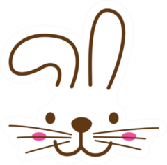Bunny Face Sticker