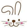 Bunny Face Sticker