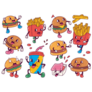 Burger And Fries Sticker Sheet