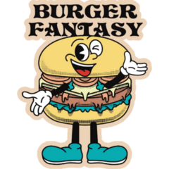 Burger Fantasy Character Sticker