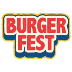 Burger Fest Typography Sticker