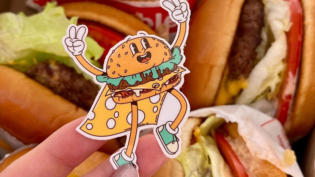 Custom Burger Sticker for a Food Stickers and Decals Blog