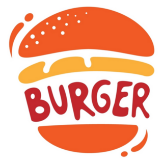 Burger Text Logo Sticker