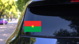 Burkina Faso Country Flag Sticker on a Rear Car Window (New) example
