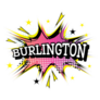 Burlington Vermont Comic Text In Pop Art Sticker