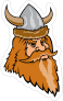 Burly Viking Mascot Sticker