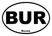 Burma Bur Oval Sticker