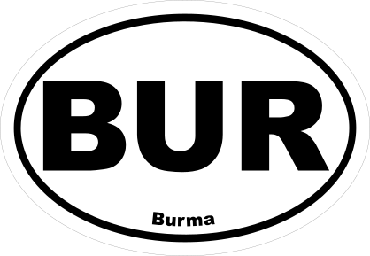 Burma Bur Oval Sticker