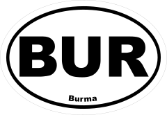 Burma Bur Oval Sticker