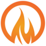 Burning Circle Fire Sticker