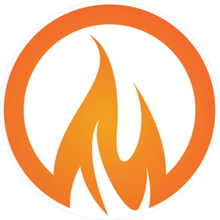 Burning Circle Fire Sticker
