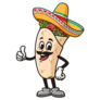 Burrito With Mustache Sticker