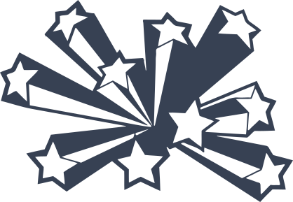 Bursting Shooting Stars Sticker