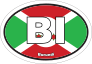 Burundi Bi Flag Oval Sticker