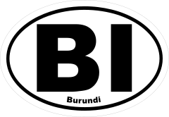 Burundi Bi Oval Sticker