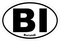 Burundi Bi Oval Sticker