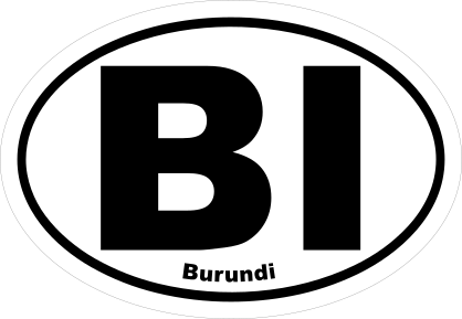Burundi Bi Oval Sticker