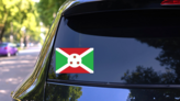Burundi Flag Sticker on a Rear Car Window (New) example