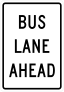 Bus Lane Ahead Sticker