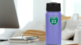 Business 22 Sticker on a Water Bottle (New) example