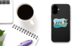 Business Concept Rowing Illustration Sticker on a Phone (New) example