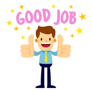 Businessman Thumbs Up Good Job Sticker