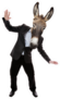 Businessman With Donkey Head Funny Sticker