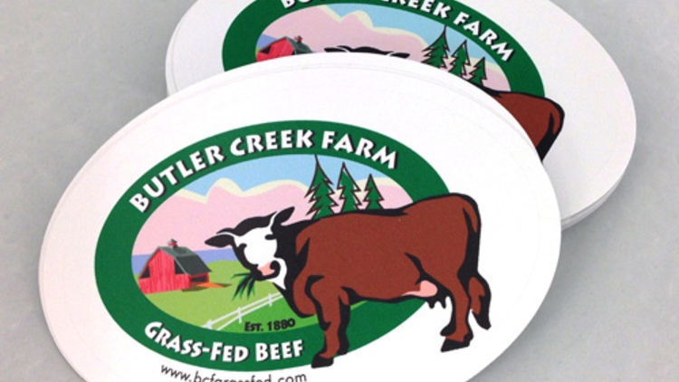 Butler Creek Farm Custom Oval Stickers