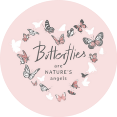 Butterflies Are Natures Angels Calligraphy Sticker
