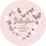Butterflies Are Natures Angels Calligraphy Sticker