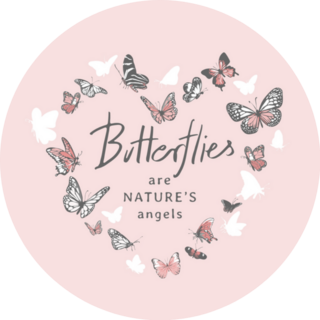 Butterflies Are Natures Angels Calligraphy Sticker
