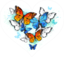 Butterflies Fluttering in the shape of a Heart Sticker