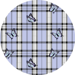 Butterflies On A Plaid Background 00s Sticker