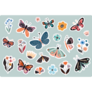 Butterfly And Flowers Sticker Sheet