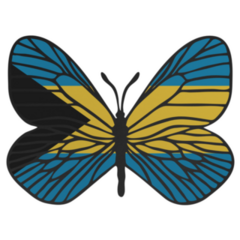 Butterfly Bahamas Sticker
